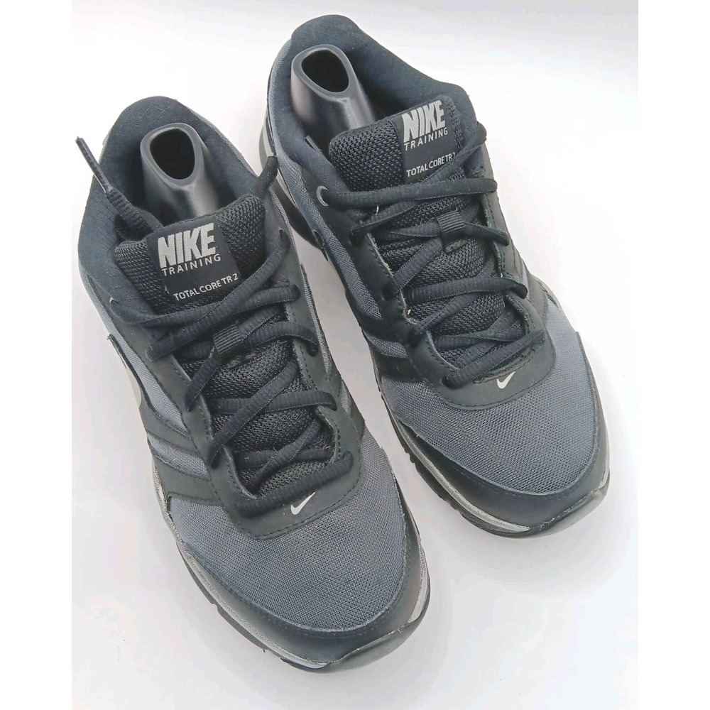 Nike Total Core TR 2 Training Shoes Black Gray Men's Size 8 Gym Workout